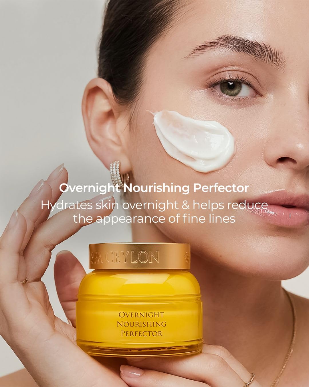 SPA CEYLON White Rice Overnight Nourishing Perfector, Nourishing Overnight Face Cream with Rice Bran Oil, Firming, Natural, Cruelty free skincare for normal to dry skin, 100g