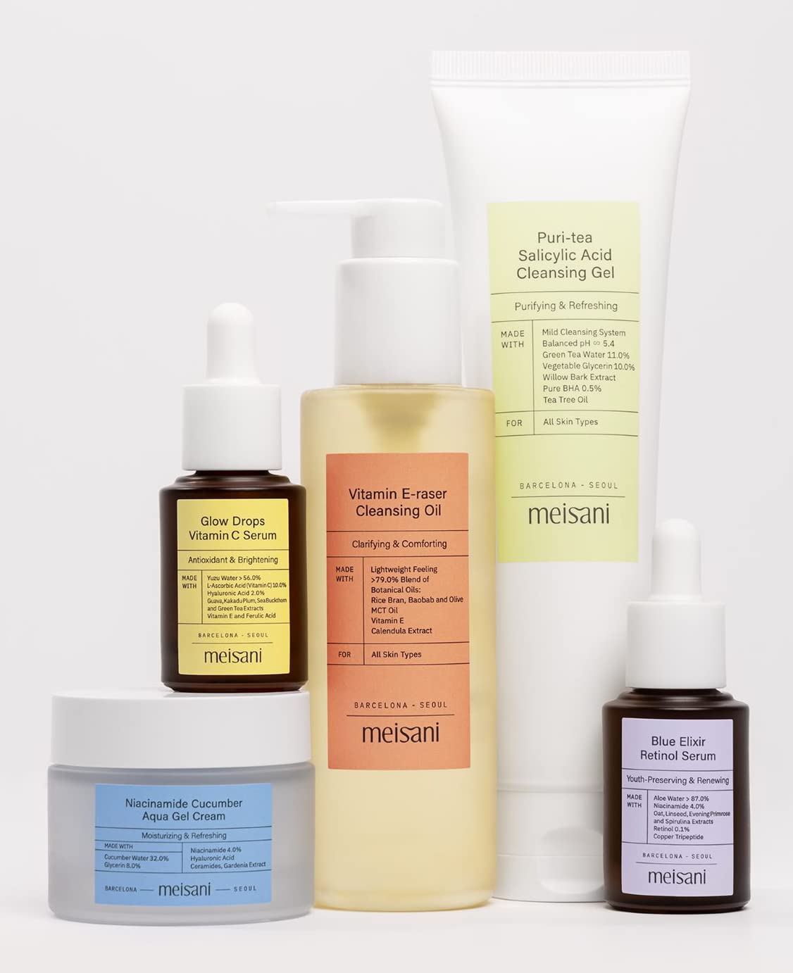 Meisani Blue Retinol Elixir Facial Serum w Aloe, Niacinamide