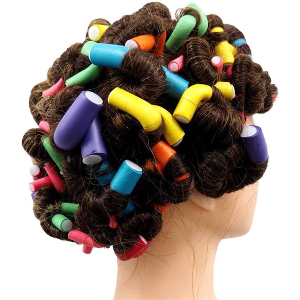 10 pcs ZONADAH Flexible Curling Rods Hair Rollers 24cm Long Hair Curler Bendy Foam Curler Roller Hair Styling Curling Sticks for Hair Salon DIY 16mm Styling Hairdressing Rollers