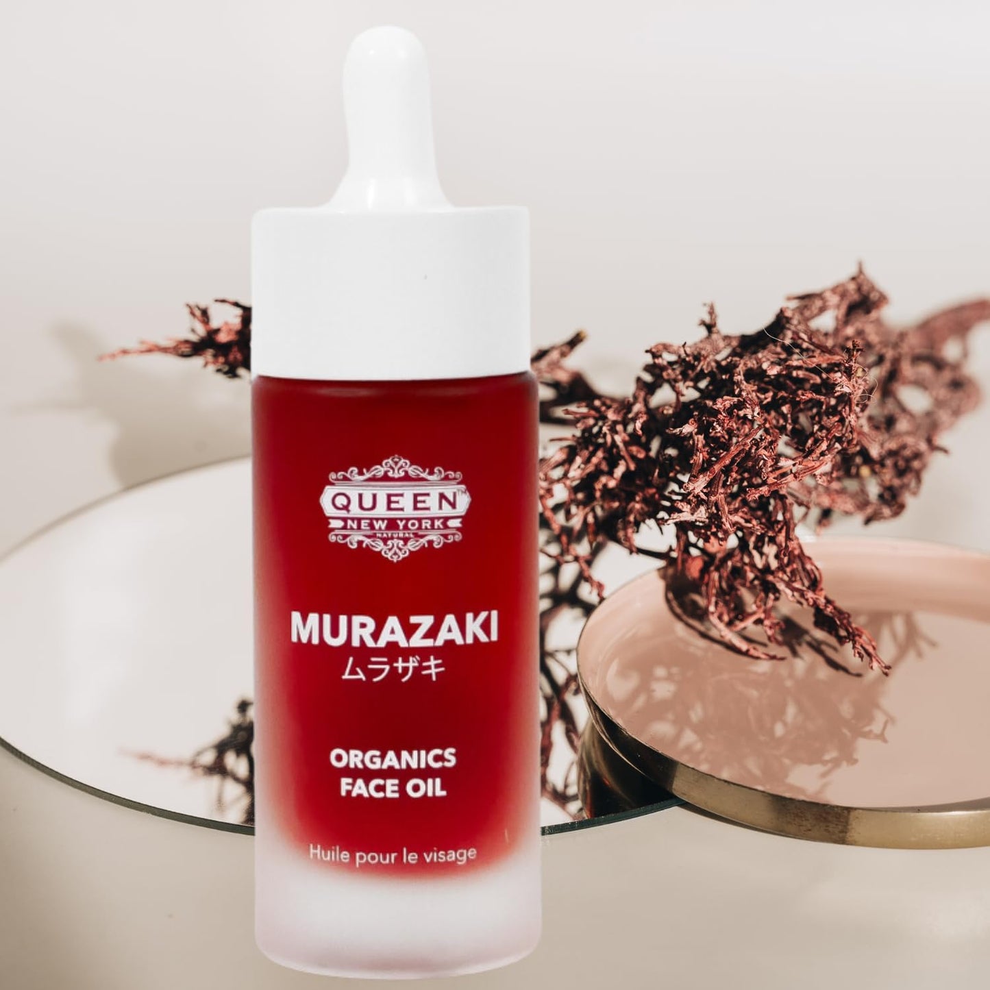 QUEEN NATURAL NEW YORK QUEEN MURAZAKI OIL: Ultimate Radiance-Luxurious Organic Murazki Face Oil for Deep Nourishment, Rejuvenation, and a Naturally Glowing Complexion