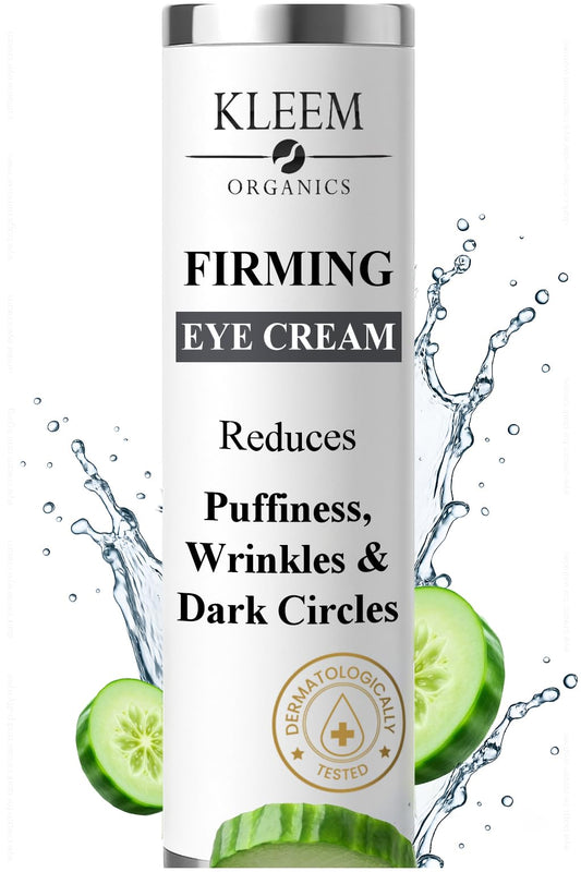 KLEEM Anti Wrinkle Eye Gel for Dark Circles & Puffy eyes with Peptides and Niacinamide that Reduces Eye Bags, Crow's Feet, Fine Lines & Sagginess - Natural & Organic Under Eye Gel for Wrinkles - 15ml