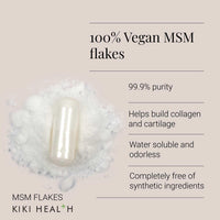 KIKI HEALTH KIKI Health Natural MSM Flakes Minerals Capsules - Pure Natural Sulphur for Joints, Skin, Hair & Nails - Gluten-Free & Allergen-Free MSM Supplements - No Additives Easy Formulation - 100 Count