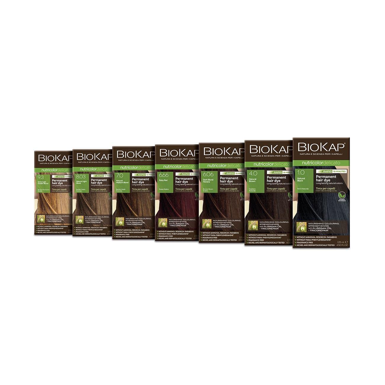 BIOKAP BioKap Natural Light Chestnut 5.0 Rapid Hair Dye 135 ml - works in just 10 mins, permanent, vegan & natural nourishing formula suitable for sensitive skin