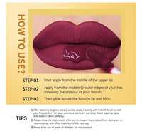 ieron Lip Stains 3pcs Lip Glosses Lip Matte Long Lasting Water-resistant Anti-stick with Gloden Gift Box for Lip Make-up Beauty - Pink Series