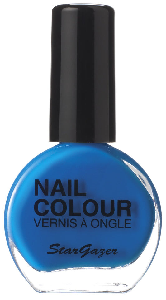 Neon Blue UV reactive nail polish. Bright nail polish that glows under uv neon light.