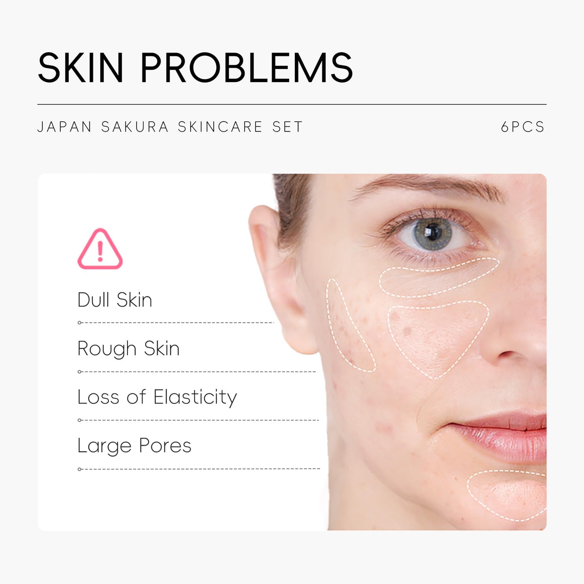 LAIKOU Sakura Skincare Set for Teenage Girls, 6Pcs Skin Care Sets & Kits