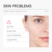 LAIKOU Sakura Skincare Set for Teenage Girls, 6Pcs Skin Care Sets & Kits
