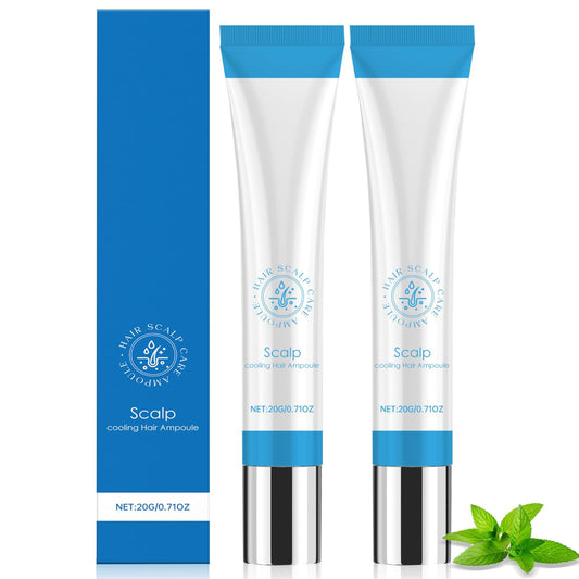 DAMIGHT 2Pcs Seapuri Scalp Serum, Scalpy Hair Growth Serum for Hair Loss, Scalp Cooling Hair Ampoule, Scalp Massager Treatment for Women and Men, Non-Greasy, Lightweight, Exfoliate Dandruff (C)