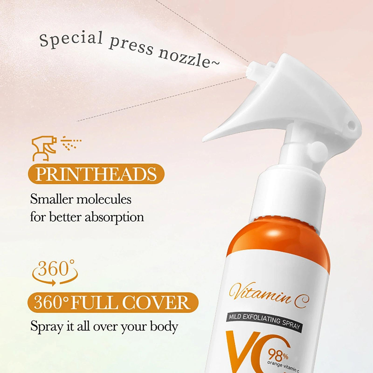 AuraBeen Orange Peeling Essence - Revitalizing Facial Exfoliator for Deep Cleansing, Gentle Exfoliation, and Radiant Skin Essence, Ideal for Both Face and Body