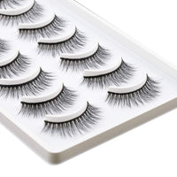 EMEDA False Eyelashes Natural Look 3D Short and Soft Fake Eyelashes Faux m ink Lashes Fluffy And Wispy Eye Lashes 10 Pairs 100% Handmade Fake Lashes 1 Pack (SP25)