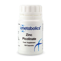 Metabolics Zinc Picolinate 13.8mg Capsules, 138% NRV — UK Made GMP Certified — High Strength Essential Mineral Supplement — Vegan — 120 Capsules — 4 Month Supply