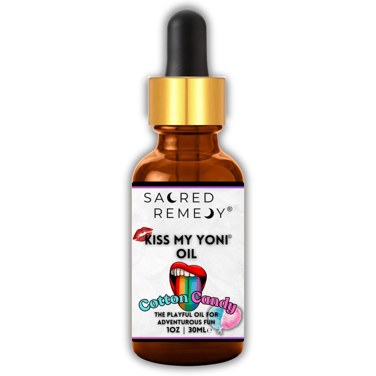 Kiss My Yoni Oil COTTON CANDY Premium Body Lotion Rub. Non-Sticky, 30ml, Massage Oil. Vegan, Natural, Organic, Non-Toxic.