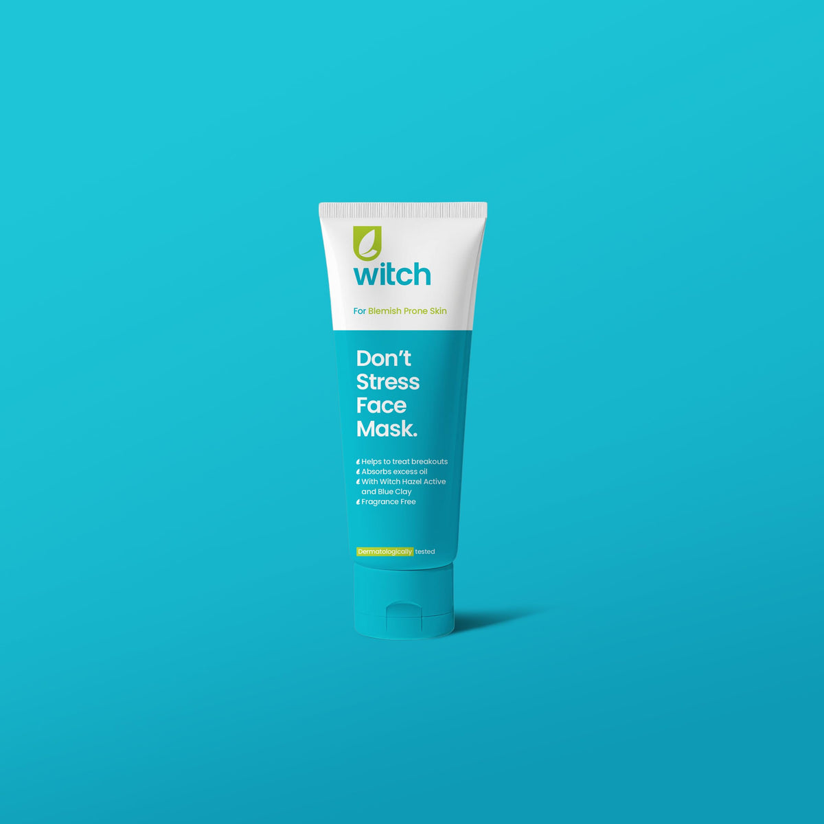 Witch Don't Stress Face Mask, with witch Hazel, minimizes pores, calms redness with Kaolin Clay, fragrance free, 75ml