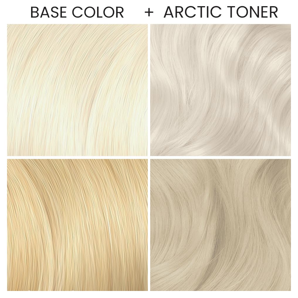 ARCTIC FOX 100% Vegan & Cruelty Free Vibrant Semi Permanent Hair Colour Dye - Arctic Toner 165 ml e