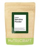 Nukraft NutriCraft Pure Organic Spirulina Powder - 500g, High Protein, Antioxidant-Rich, Superfood for Smoothies, Juices, and Baked Goods, No Additives or Preservatives, Natural Immune System Booster