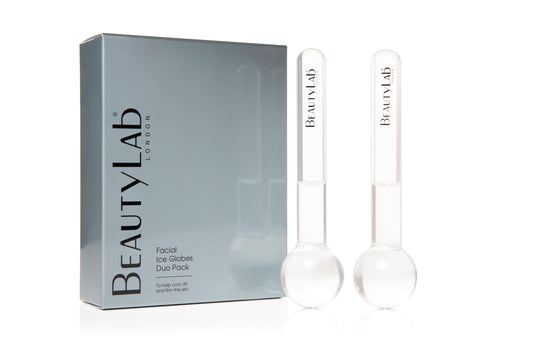 BEAUTYLAB BeautyLab Facial Ice Globe Duo | Cryotherapy Tool for Cooling Face Massage, Puffiness & Dark Circles – Skin Tightening, Lifting and Firming Ice Globes for Face, Eyes & Skin