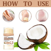 RubyTint Coconut Scented Foot Balm For Dry Cracked Heels & Rough Skin - 40g Hydrating Moisturising Stick With Natural Shea Butter & Beeswax, Non Greasy Formula Dual Pack For Men & Women