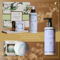 Tan Removing Bath Bomb for Pregnancy - Nourishes and softens Tightly Stretched Skin. Natural, Organic, Vegan and Cruelty-Free Pregnancy-Safe Tan Eraser from Lusso Tan Maternity Range