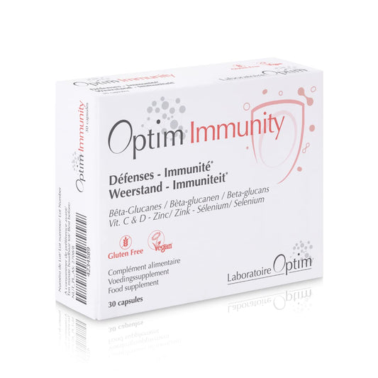 Zinc Supplement for Immunity 30 Capsules | Vitamin C acerola - Vitamin D - Selenium - Beta glucans | Optim Immunity