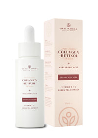 Healthamins Collagen Retinol Anti Ageing Serum | With Hyaluronic Acid, Vitamin C and E, Aloe Vera, & Green Tea Extract | For Fine Line and Wrinkles, Repair, Brightening, Even Tone Serum | 30ml