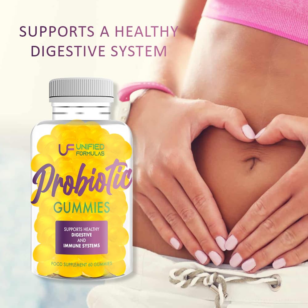 UF Unified Formulas Probiotic Gummies, Supports Helthy Digestive and Immune System, 60 Gummies