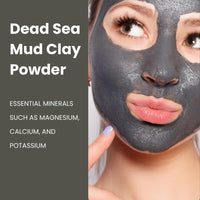 Hebhac Herbs Dead Sea mud powder 227 g | Powder for Facial Mask for Men & Women | Natural Facial Cleanser, Skin Tightening, Blackhead Remover