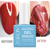 HUALIJIA Magic Nail Polish Remover 2 Pack, Remove Gel Nail Polish, Easily Quickly Peel Off In 2-3 Minutes, Professional Removes Soak-Off Gel Nail, Protect Nail, No Need For Foil, Soaking Or Wrapping, 0.5 Fl Oz