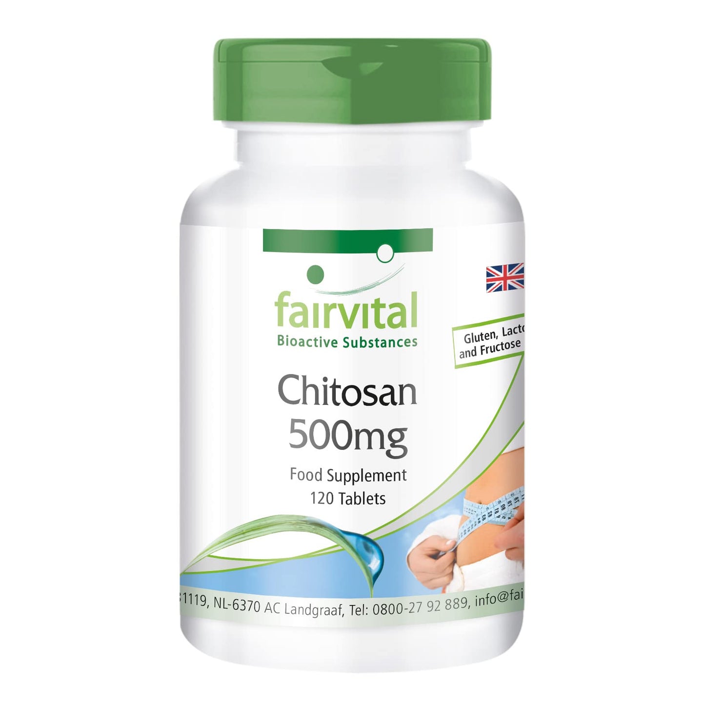fairvital Fairvital | Chitosan 500mg - HIGH Dosage - 120 Tablets - Natural Fiber