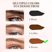 EONFAVE Eyelash Tint Black - Lash Tint and Eyebrow Dye - 2-In-1 Tint Kit - Volume Lashes and Full Brows Last Up to 4 weeks - Suitable for Home Use with All Tools (Brown) Eyebrow Gel