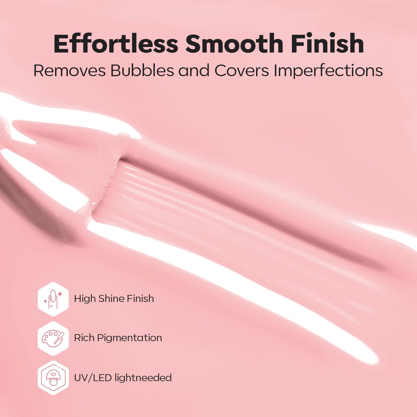 Modelones Nail Builder Gel, Jelly Pink Builder for Nails, Hard Gel Nail Strengthener Extension Rhinestone False Nail Tips Glue Gel in a Bottle 15ML