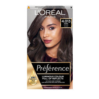 L'Oreal Paris Preference Hair Dye, Long Lasting, Luminous Permanent Hair Colour, 4.013, Paris