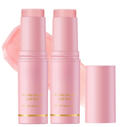 Hydrating Multi Collagen Wand – Cooling Moisture Multi Balm Stick for Face & Lips - Portable Soothing All-in-One Skincare Balm for Dry Skin, Lip Lines & Fine Wrinkles 2PCS