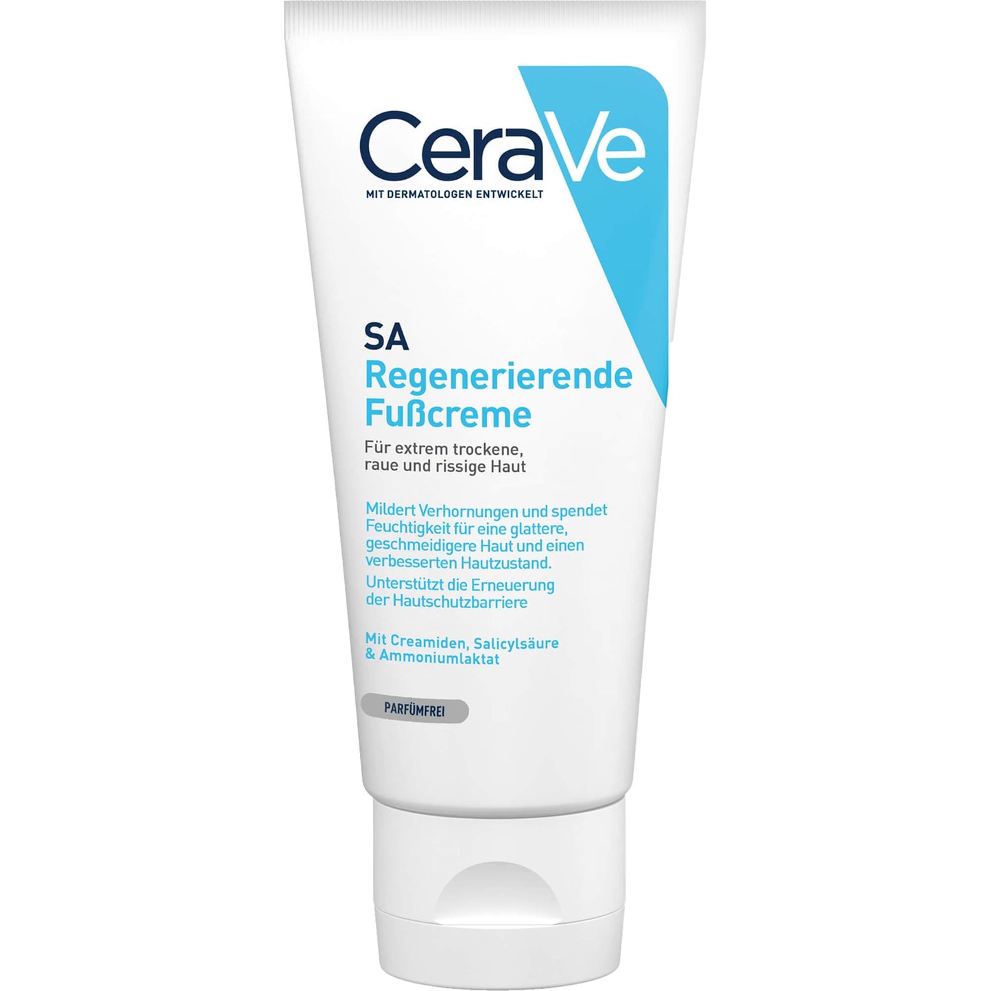 CeraVe SA Renewing Foot Cream With Salicylic Acid & 3 Essential Ceramides, Exfoliating Treatment for Extremely Dry Rough Bumpy Feet, Fast-Absorbing, Dermatologist Developed, 88ml
