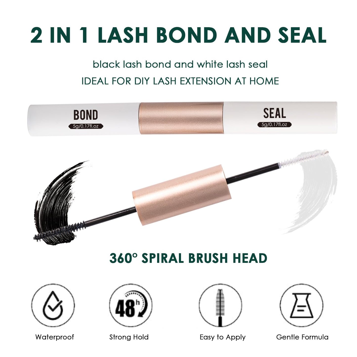 Lanciley Lash Extension Kit 120 Pcs Individual Lashes Soft Light Thin Band Cluster Lashes Eyelash Extension Kit C D Curl Lash Clusters with Bond and Seal Tweezers DIY at Home Mix 10-16mm - L17