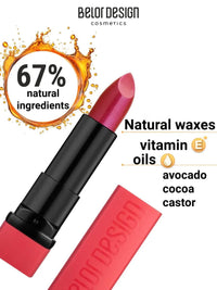 Belor Design BelorDesign Party New Lipstick – Satin & Pearl Finish | 4.3 g Moisturizing Belarusian Lipstick with Avocado & Cocoa Butter | Wide Shade Range (tone 131 smoky rose, one size)