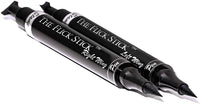 Eyeliner Stamp – Wingliner by Lovoir Black, waterproof, smudgeproof, winged long lasting liquid eye liner pen, Vamp style wing, 2 Pens In A Pack (8mm Mini, Midnight Black)