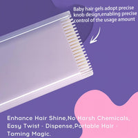 DMQ Hair Wax Stick for Kids, 2-in-1 Design with Built-in Comb,Natural Ingredients,Moisturizing, Non-Greasy, Edge Control Wax for All Hair Styles,15g