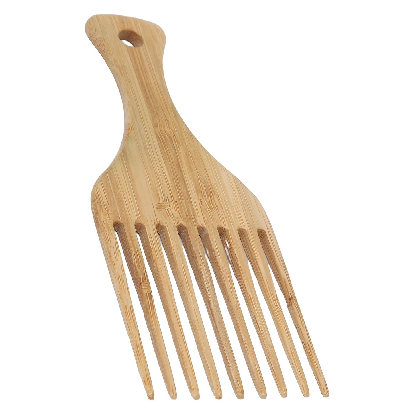 Hair Pick Comb,Wooden Afro Pick Lift Hair Comb,Hair Detangle Styling Comb with Wide Teeth for Wig Braid,Hair Styling Tool for Women Men