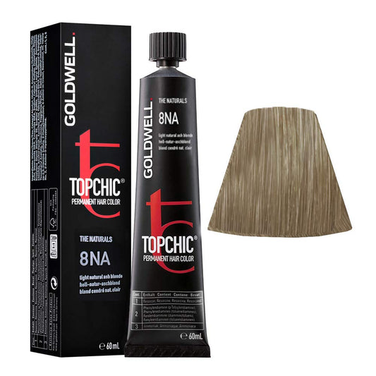Goldwell Topchic Hair Color, 8na Light Natural Ash Blonde, 2.03 Ounce, 1618