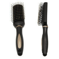 CODKU Vent Hair Brush, Detangling Vented Hair Brush for Men Women, 11 Row Hair Brush for Curly Hair, Vent Brush with Ball Tipped Bristles for Wet Dry Curly Straight Hair Blow Dry Brush,Black