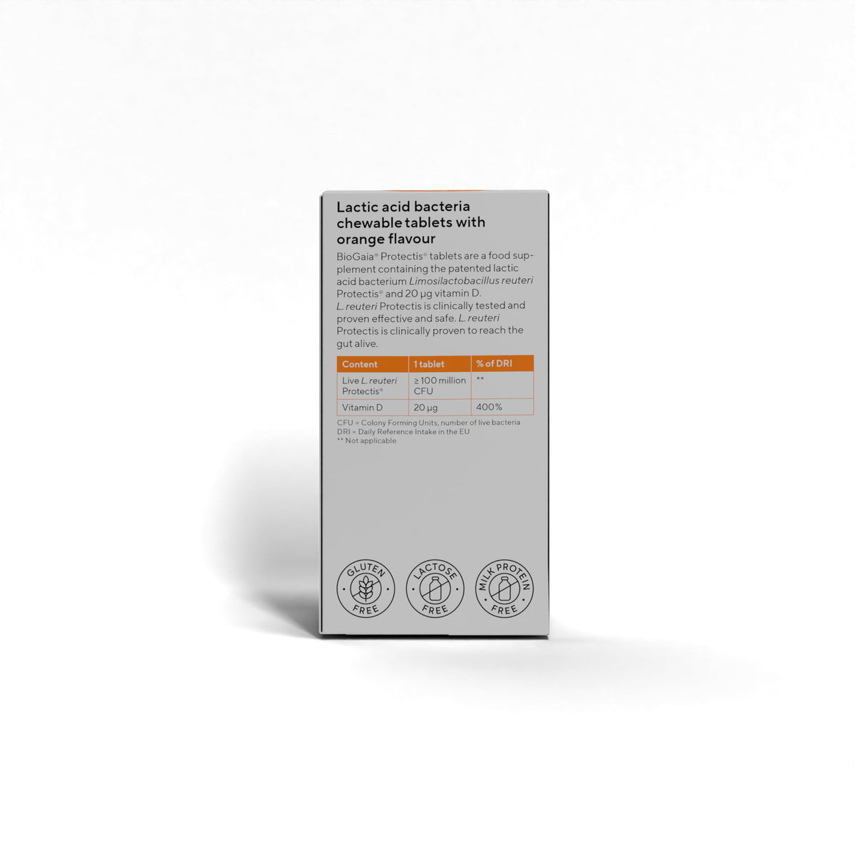 BioGaia BIOGAIA Protectis Probiotic Chewable Vitamin D3 Tablets, Orange Flavoured, 90 Pieces, for The Whole Family