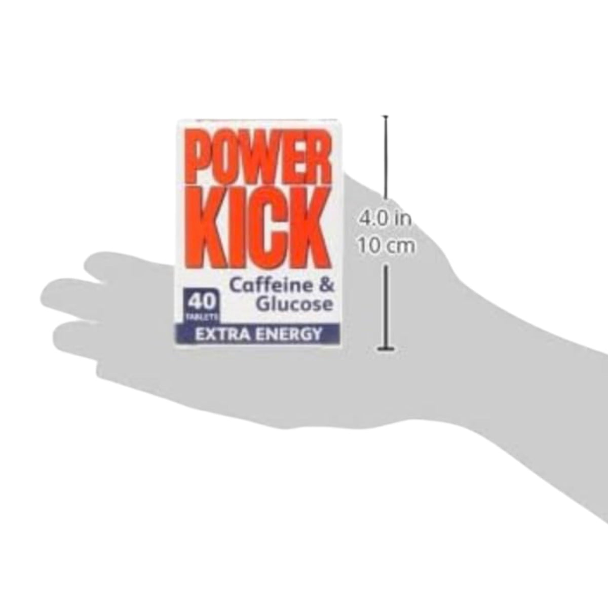 Powerkick Caffeine & Glucose Supplements - 40 Tablets (6 Packs - 240 Tablets in Total)