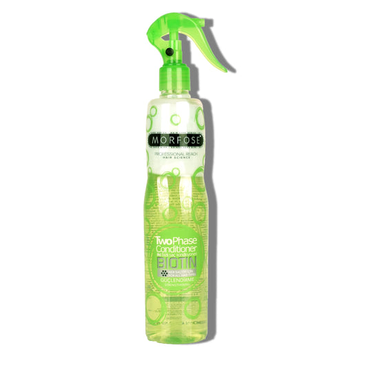 MORFOSE Morfose Biotin Two-Phase Hair Conditioner 400ml, Hair Heat Protection, Formal Leave-In Conditioner Spray for Detangling, Shine & Split End Removal, Moisture for All Hair Types (Biotin)