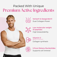 Norsa Pharma Collagen Nucleo (Raspberry / 30 Sachets) | Bovine & Marine Collagen Powder Supplement with 5 Nucleotides + Vitamin C | Collagen Supplement for Women & Men’s Skin, Joint & Immunity