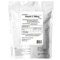 UKHealthHouse Vitamin C Tablets 500mg x 120 - Vegan, High Strength, Immune System Support, Reduction in Tiredness & Fatigue, Skin, Bone, Teeth Health
