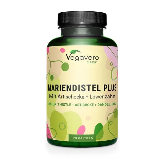 Vegavero Artichoke Leaf Extract Complex | 120 Capsules | HIGH DOSE 80% Silymarin | Liver Detox | NO Additives | Vegan