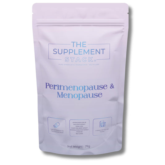The Supplement Stack - Perimenopause & Menopause - Ashwagandha KSM-66, Maca, Fennel, Chaste Tree Berry, Red Clover & Rhodiola for Hormone Balance, Hot Flushes, Sweats & Mood Support – UK Company