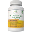 Supplement Tree Vitamin D3 4000 IU High Strength | 400 Vegetarian Tablets | Vitamin D 4000iu Cholecalciferol Supplement | Supports Immune System, Bones & Muscle Function | Made in UK
