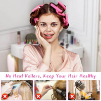 AOOWU 30 Pcs Flexi Rods for Hair, Heatless Hair Rollers Bendy Foam Curler Rollers for Short Medium Long Hair, Twist-flex Rods Set Heatless Hair Rollers for Sleeping Hairstyle DIY Home Hair Salon