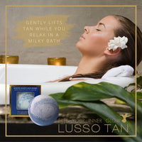 Luxury Tan Remover Bath Bomb – by Lusso Tan. Organic, Vegan and Cruelty-Free Self-Tan Eraser. Natural Essential Oils. Paraben Free. Fast-Action. Remove Fake Tan in 10 Minute Soak Winter Nights Scent